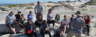 Students on a field school