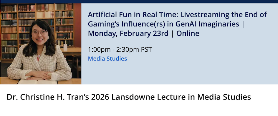 our 2026 Lansdowne lecture