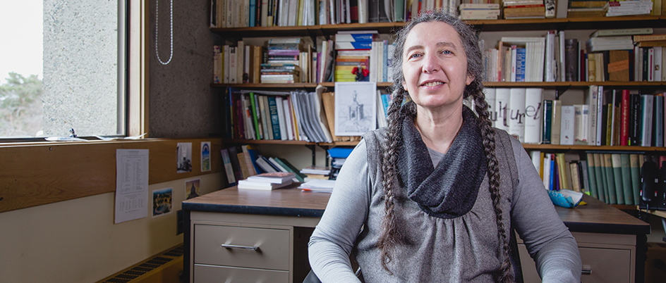 Hélène Cazes in her office