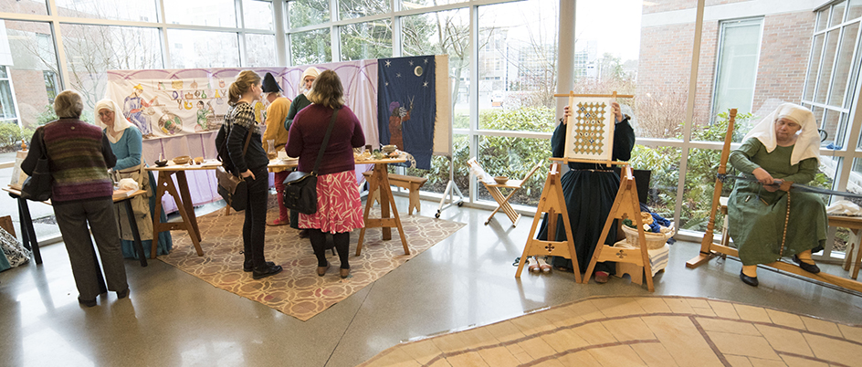 People attending a past Medieval Workshop