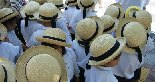 Schoolchildren, Aoi Festival, Kyoto, Japan. Photo by C. Poulton