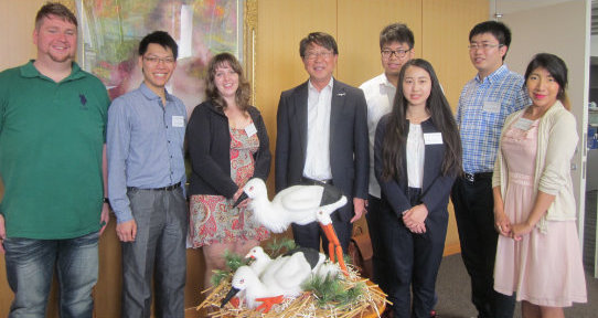 Toyooka City Hall, Toyooka, Hyogo - field school group and Mayor Nakagai, June 2016. Photo by H. Noro