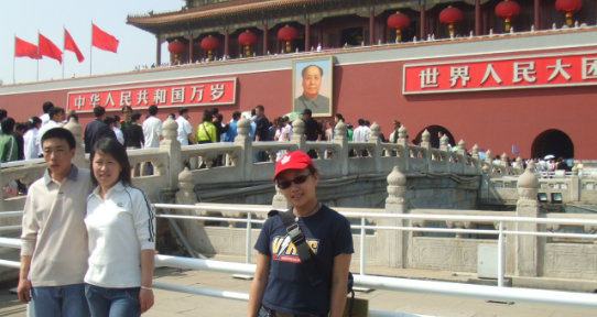 Yuumi N. (MA, 2011) in Red Square - Shanghai, China