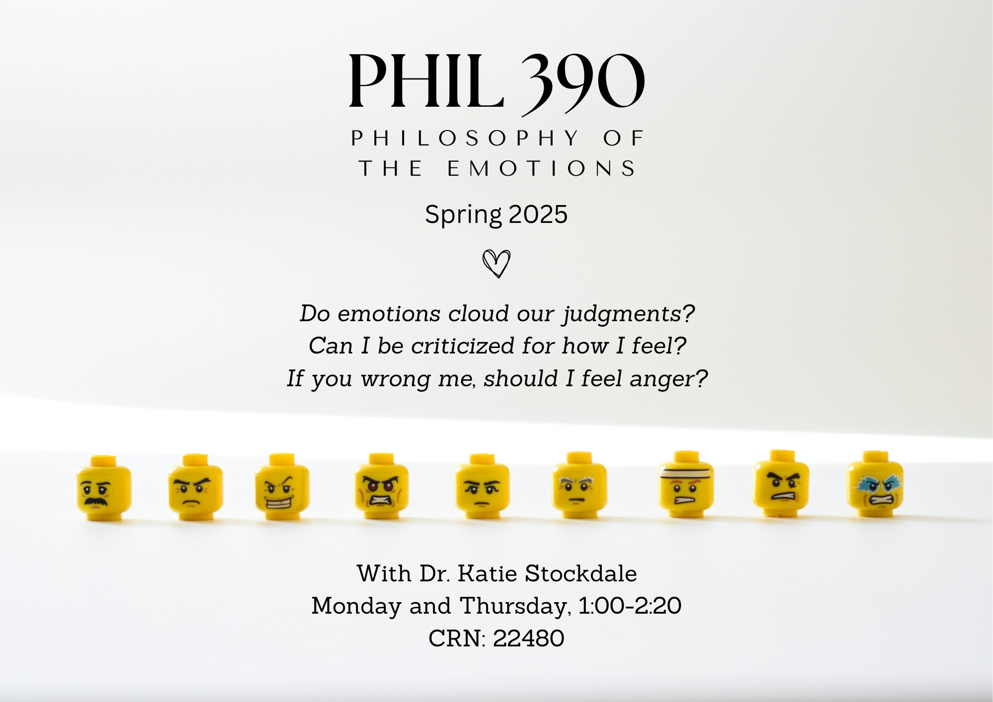Poster advertising Philosophy 390 - Spring
