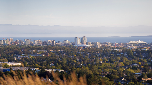 shot of downtown victoria