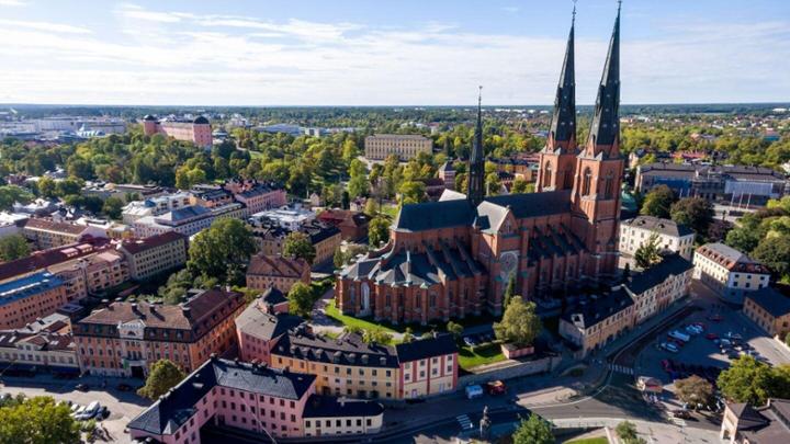 aerial view of Uppsala 