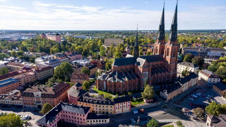 aerial view of Uppsala