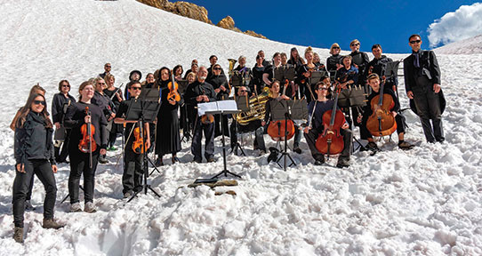 Musicians in the mountains