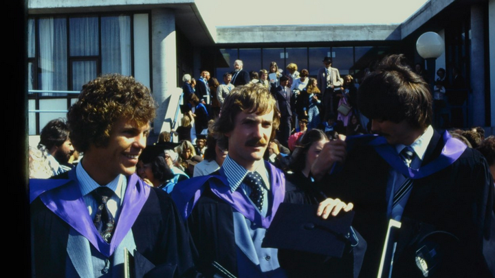 Doug Foote and Greg Rideout Graduation picture from 1978