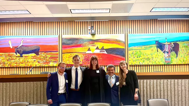 Law students at the McIntyre moot competition.