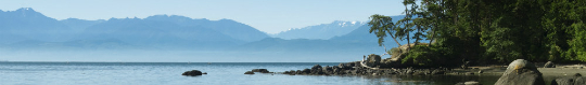 west coast ocean and mountain panorama