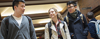 Students walking