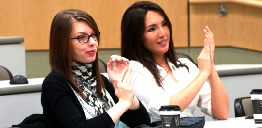 Two UVic Law Students Applaud a Guest Lecture