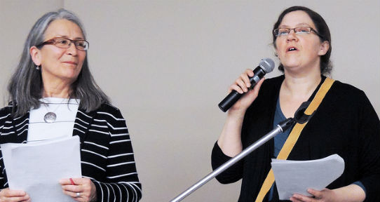 Val Napoleon and Hadley Friedland speak at Truth and Reconciliation Education Day