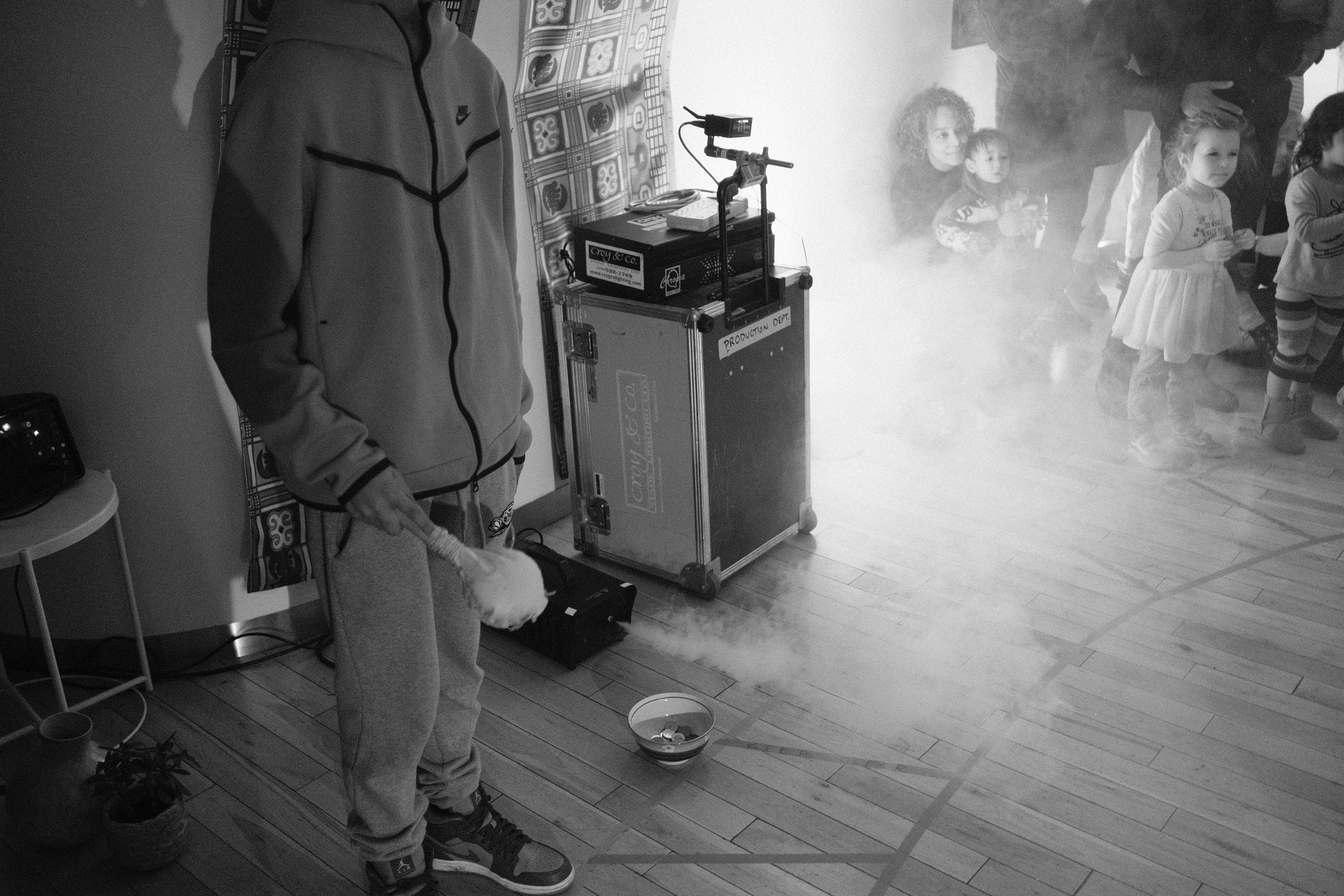 Young man holding a shaker