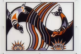 Indigenous artwork of marine mammals