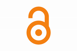 The Open Access logo, with a unlocked simplified orange lock.