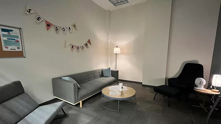 The updated sensory space in the Mearns – McPherson Library.