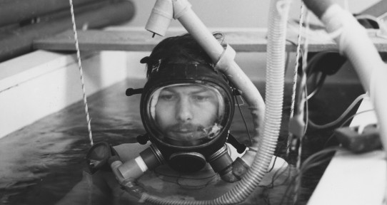 Cold water survival research in laboratory, 1977