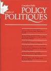 Canadian Public Policy journal cover