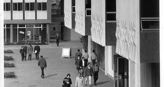 Panels on the front of the library designed by George Norris