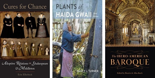Covers of books published by UVic authors