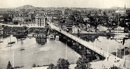 Victoria (circa 1890) from Picturesque Glimpses of Victoria, Capitol of British Columbia held in Special Collections, Call Number FC3846.37 .H37