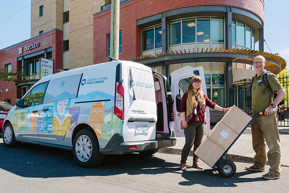 GVPL mobile library van. Photo provided courtesy of Victoria Foundation.
