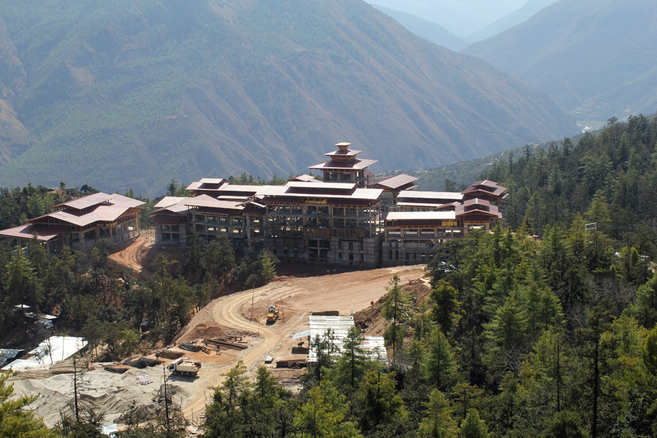 School in Bhutan under construction
