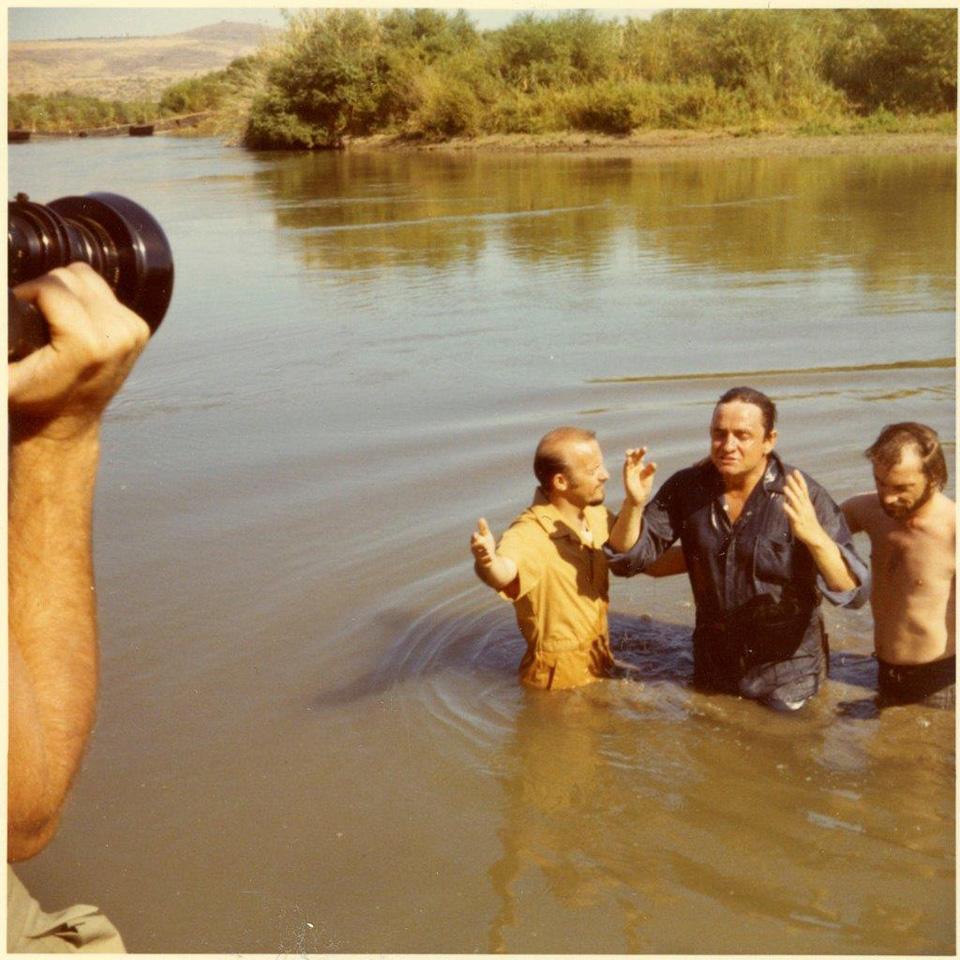 Johnny Cash being baptized - rare photo now within UVic Archives donated by Holiff family