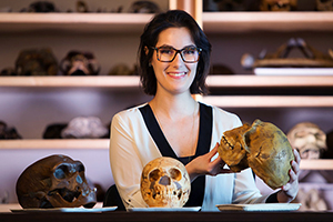 Campeau-Bouthillier with replica skulls