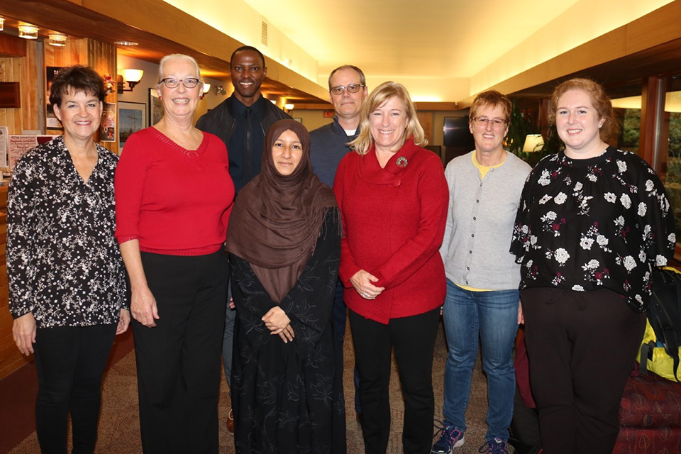 Lamya Islam with members of the Faculty of Social Sciences and the Women in Economics Affinity Group