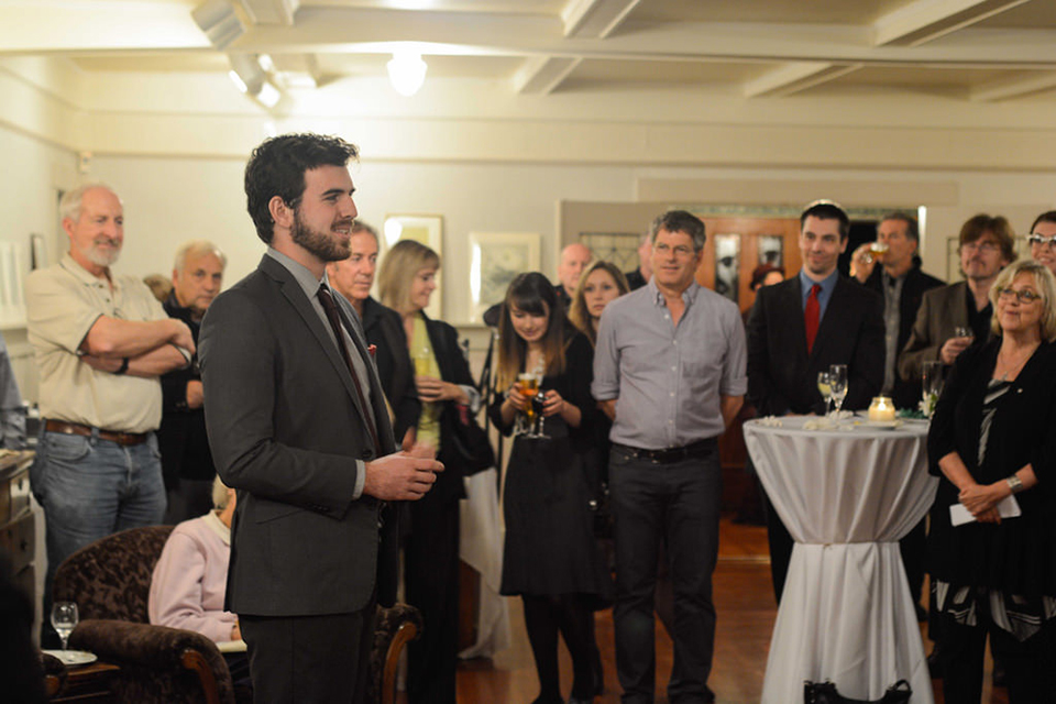Rory Hills at Andrew Weaver's campaign launch