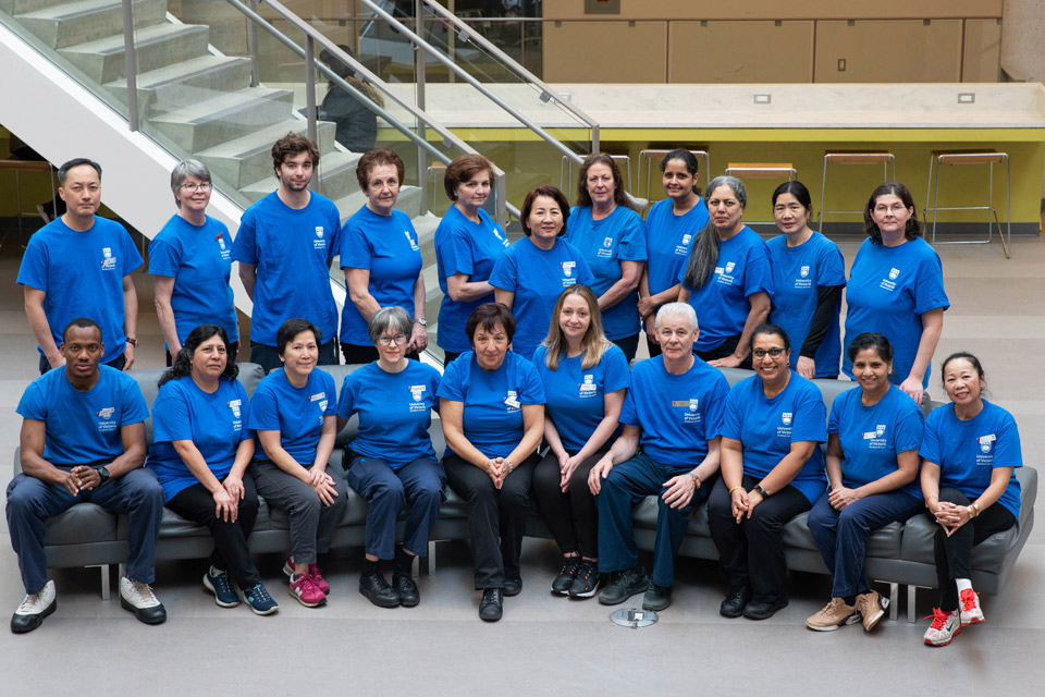 UVic residence facilities service workers posed for a team photo