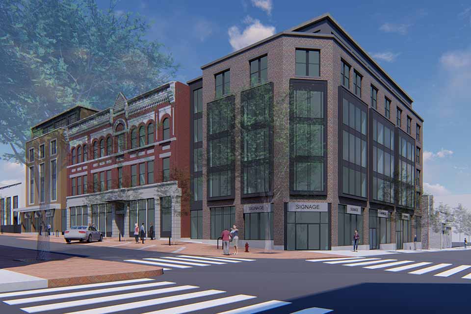 Rendering of a hotel project on Broad Street.