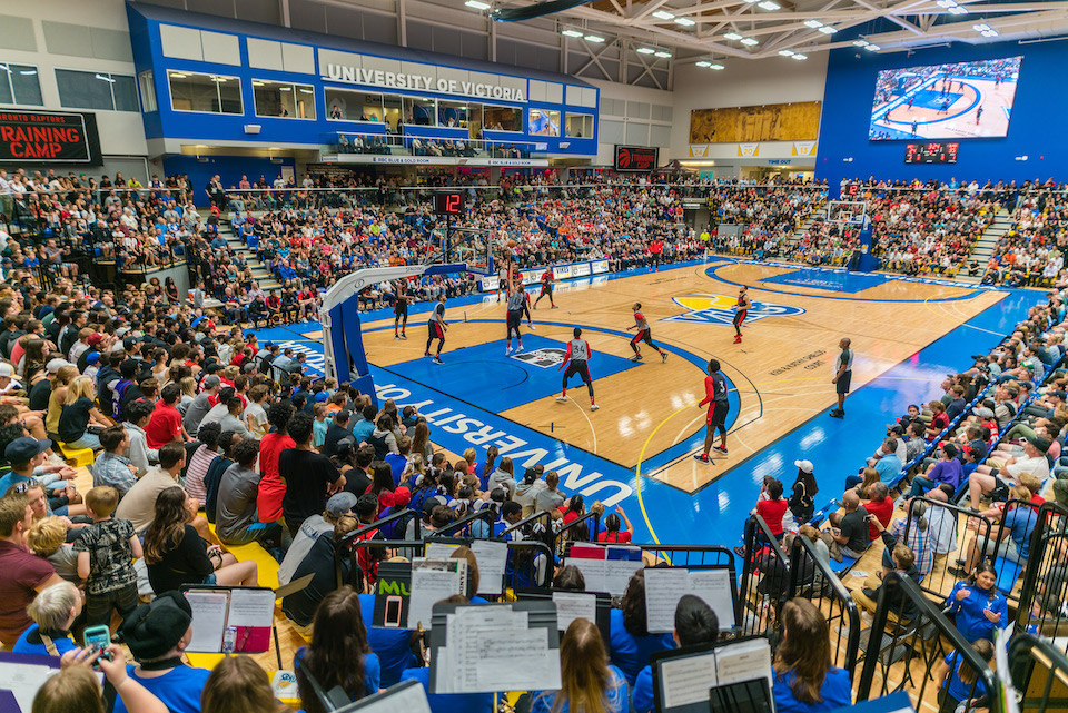Fans filled the CARSA performance gym during a Toronto Raptors intersquad game in 2017.