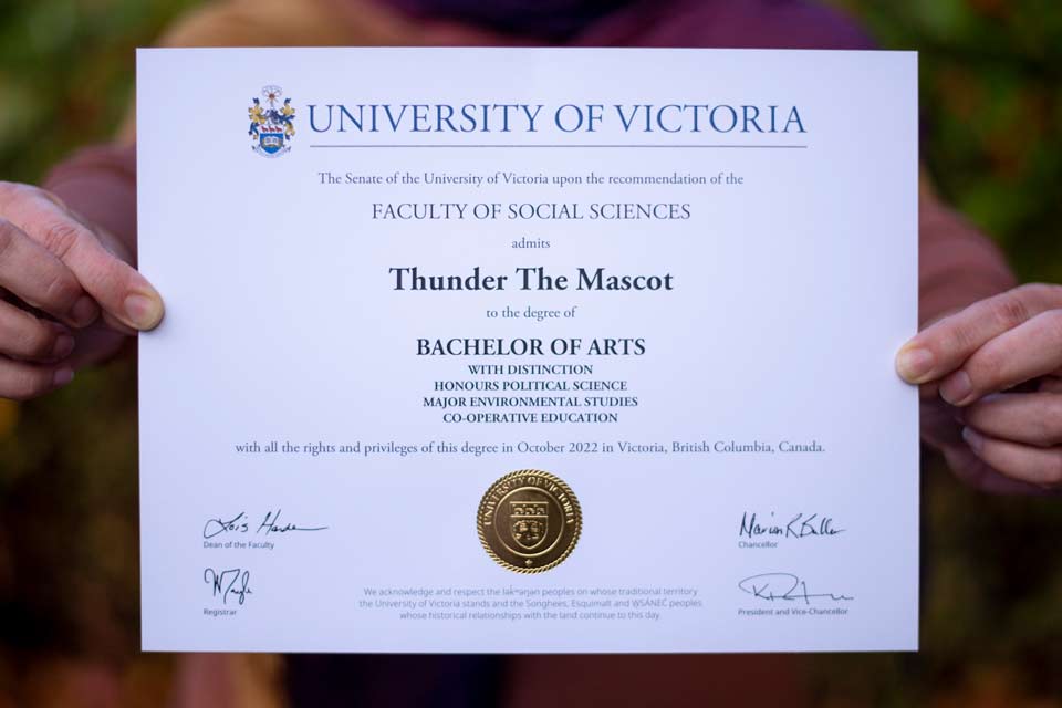New look for UVic diplomas - University of Victoria