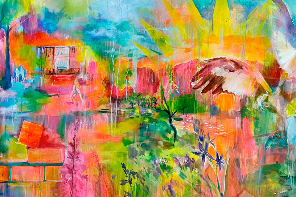 Colourful artwork depicts images that represent equity, diversity and inclusion.