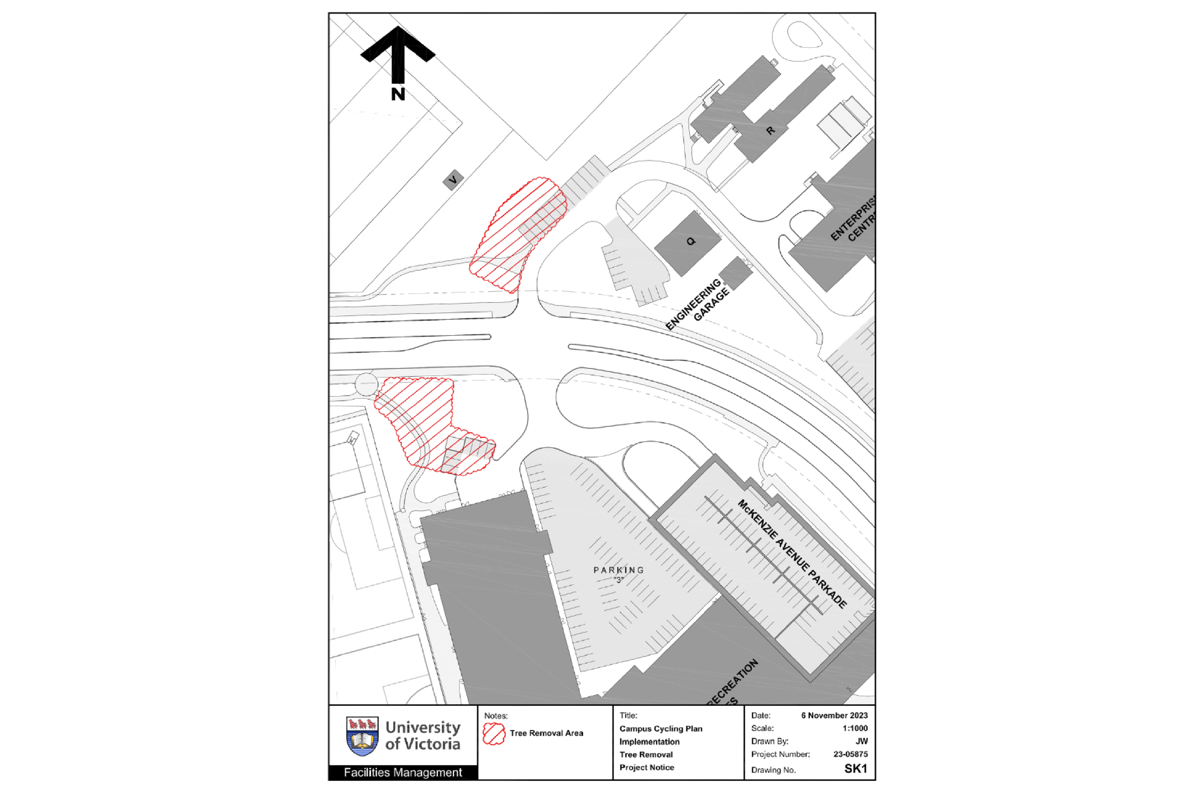 Map of tree removal