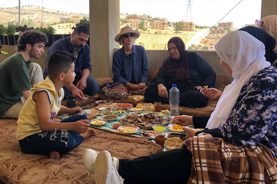 A traditional Bedouin breakfast.