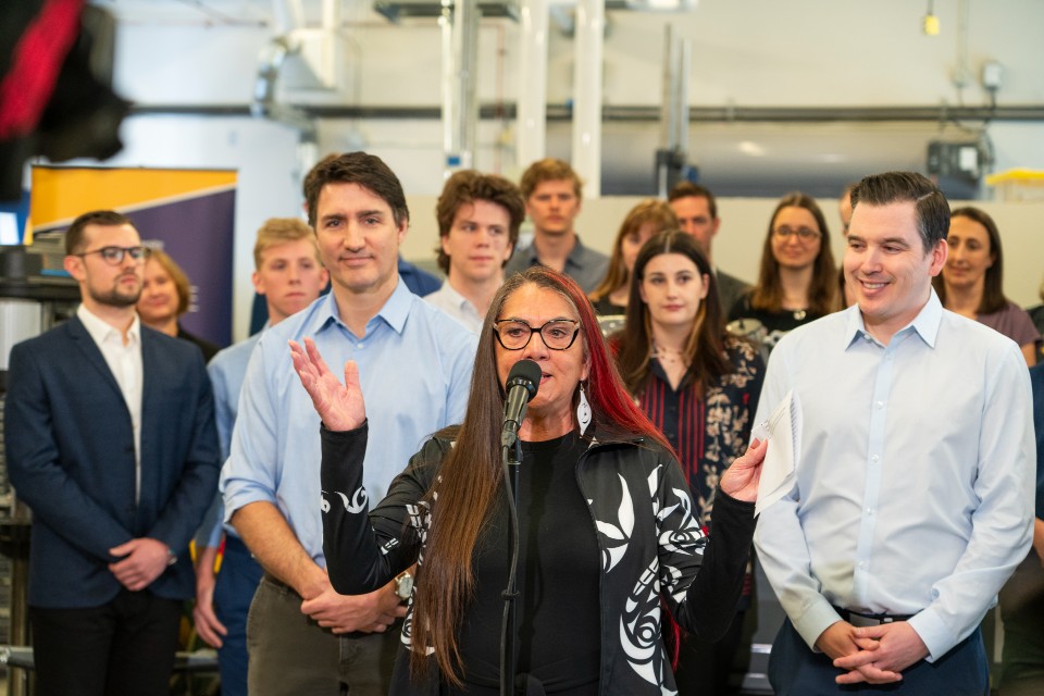 Prime Minister Justin Trudeau and Qwul'sih'yah'maht, Robina Thomas