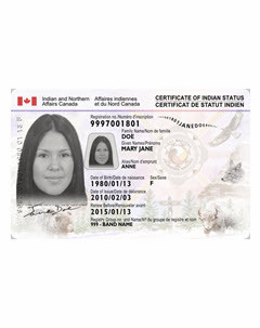 Indigineous Status Card 