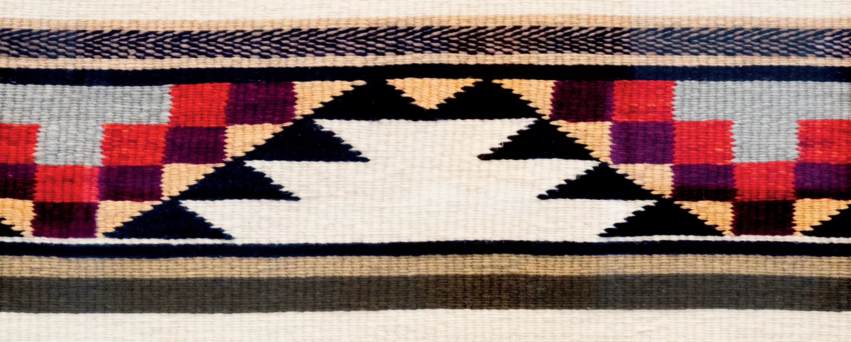close up of indigenous blanket