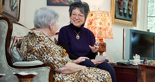Doreen Burrows with Neena Chappell