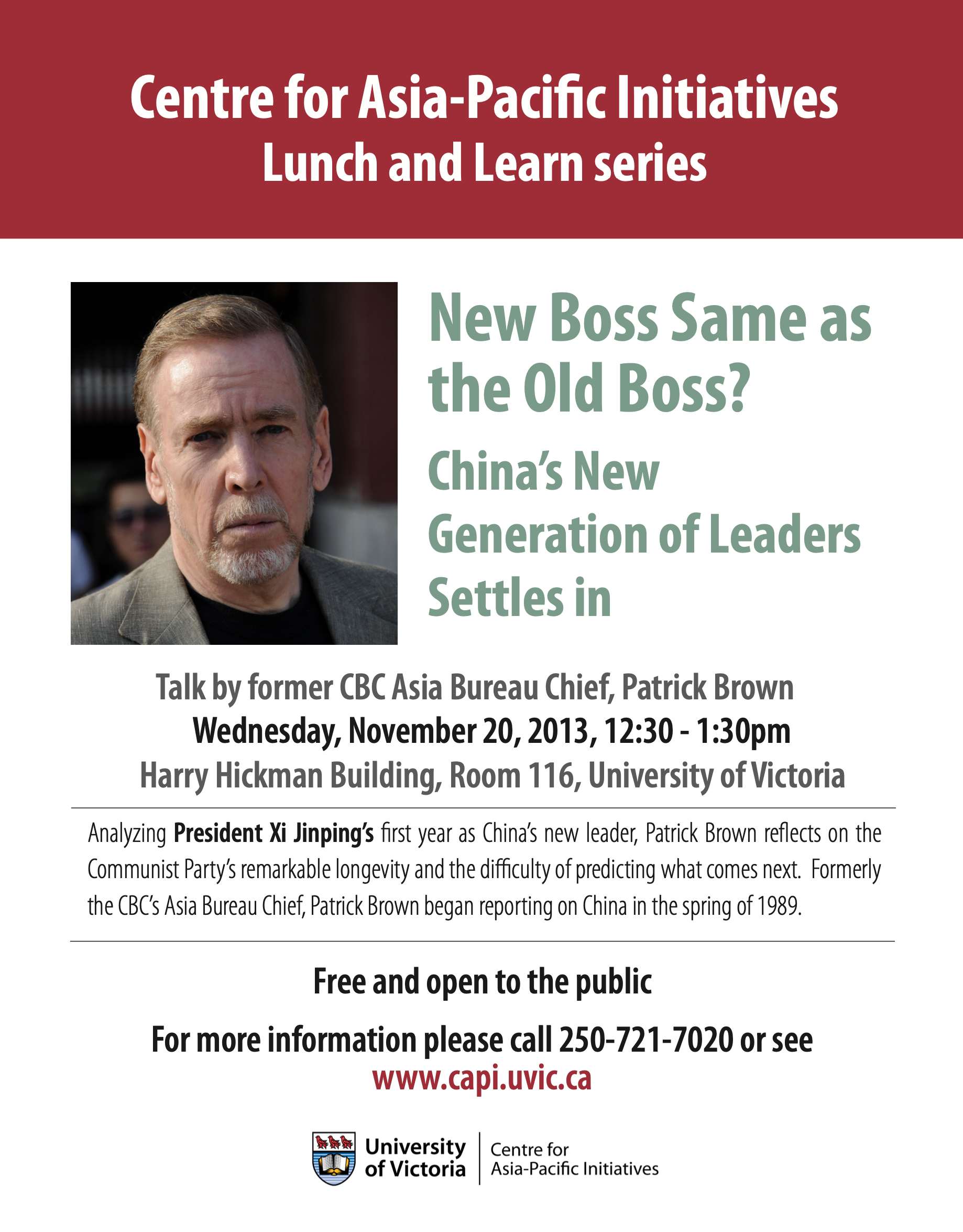 Patrick Brown event poster