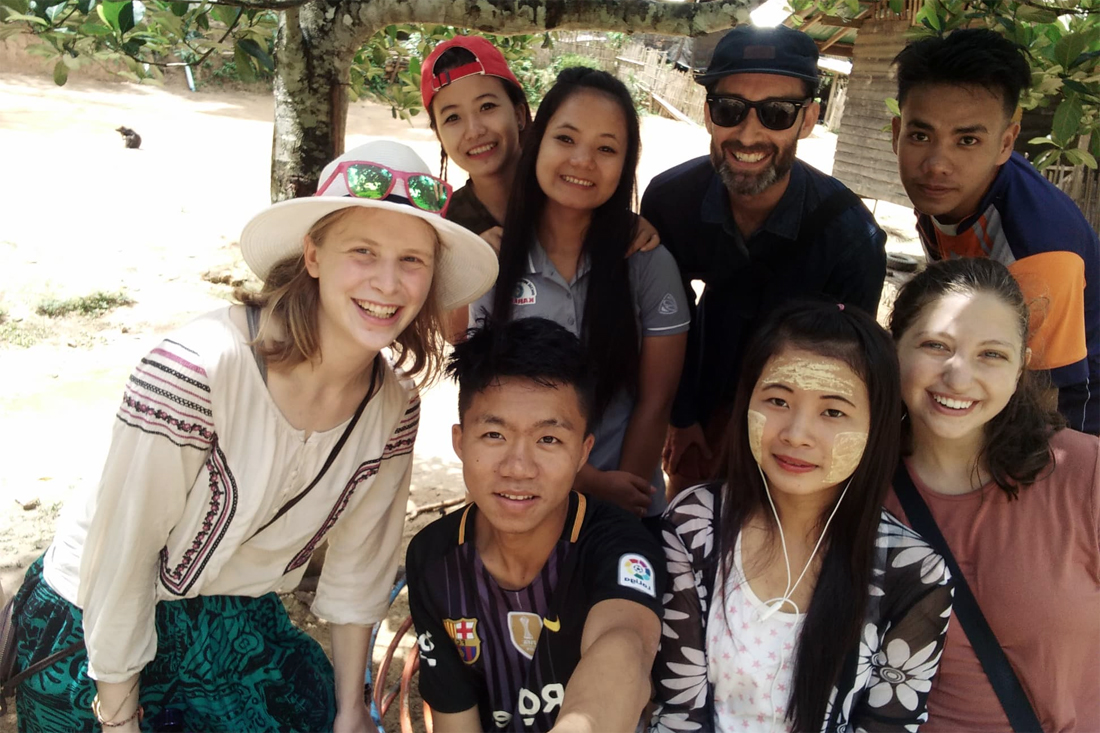 CAPI intern Luisa Schwarz at KSDC with students and fellow teachers