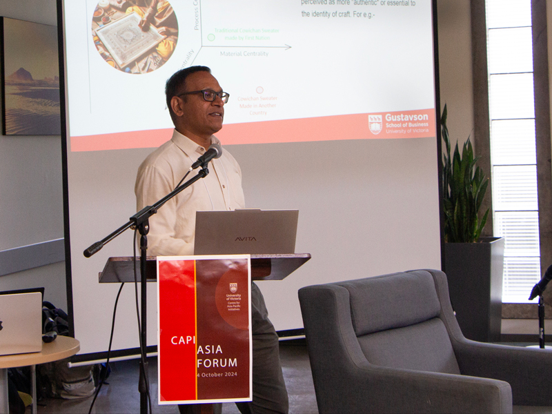 Amit Sharma presenting at the 2024 CAPI Asia Forum