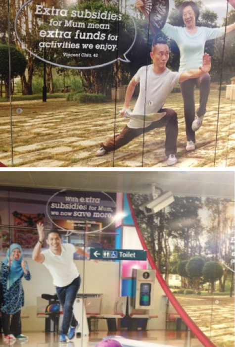 photos from Singapore’s Pioneer Generation ad campaign