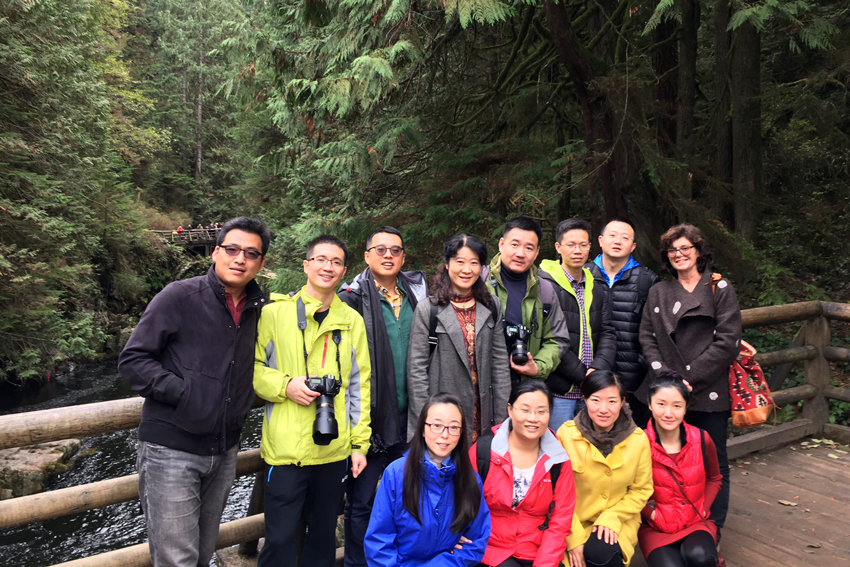 Early Career Leaders in China program participants in a west coast rainforest