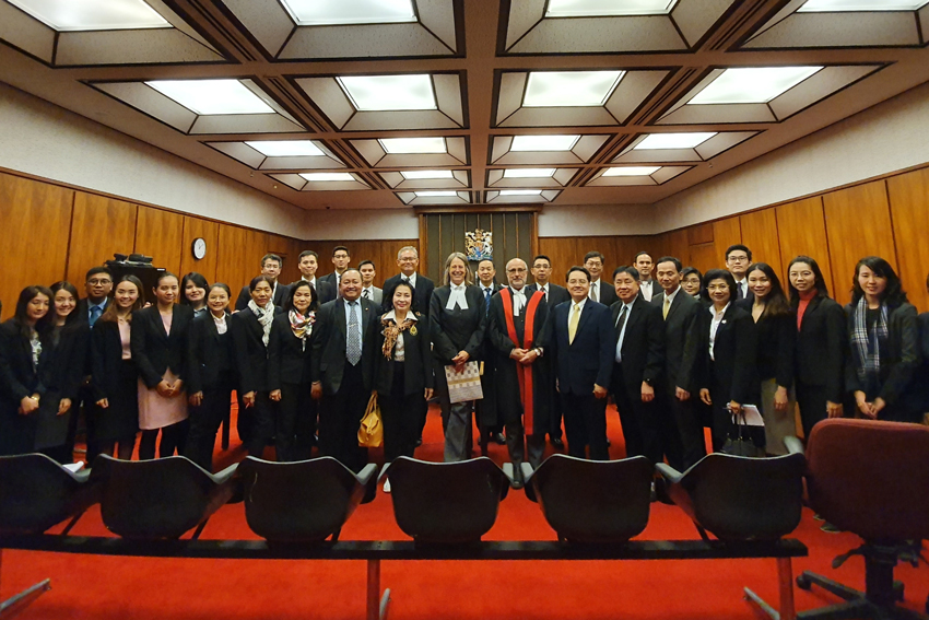 Thai judges at the Victoria courthouse